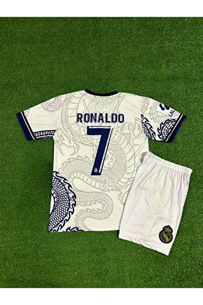 MONTENERO R.e.a.l Madridd Cristiano Ronaldo Beyaz Dragon Özel Tasarım Çocuk F...
