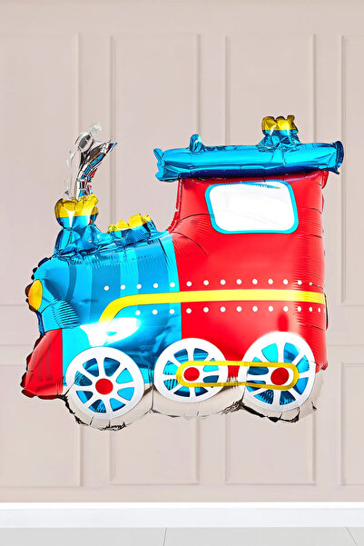 Atölye Mi Red Blue Train Foil Balloon 9351