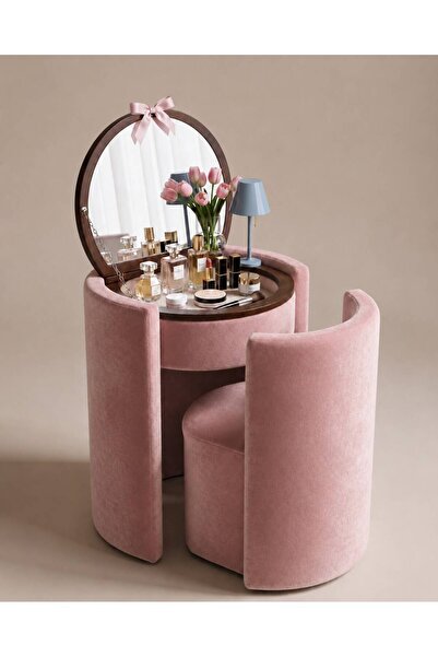 monico home Pembe Makyaj Masası