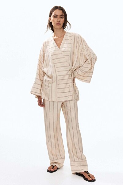 H&M Wide viscose-blend pull-on trousers