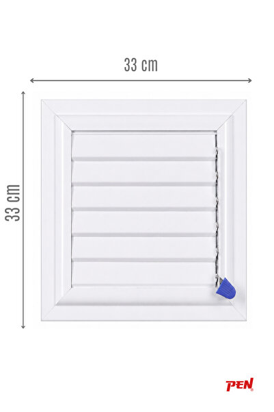 Pen Alüminyum Banyo Wc Havalandırma Menfezi 33x33 Beyaz Seri