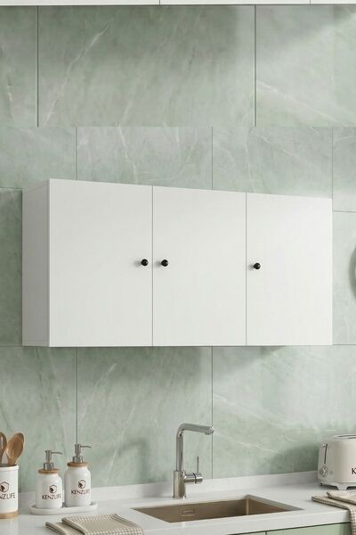 Kenzlife hazır mutfak dolabı ukdum mat beyaz 120*60*22 arkalıklı suntalam