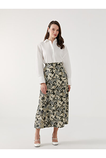 LC Waikiki Original Elastic Waist Floral Women's Skirt