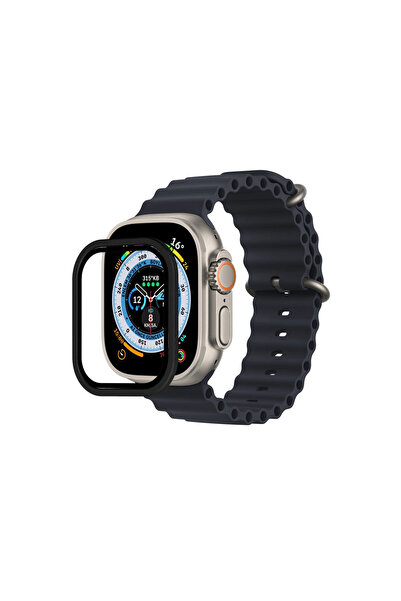 Generic Brand Watch Ultra 49mm Aluminum Case Glass Screen Protector - Black