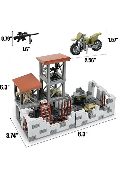 Finger Toys Finger Rock Askeri Üssü Yapı Blok Seti, 2. Dünya Savaşı Ordusu Mi...