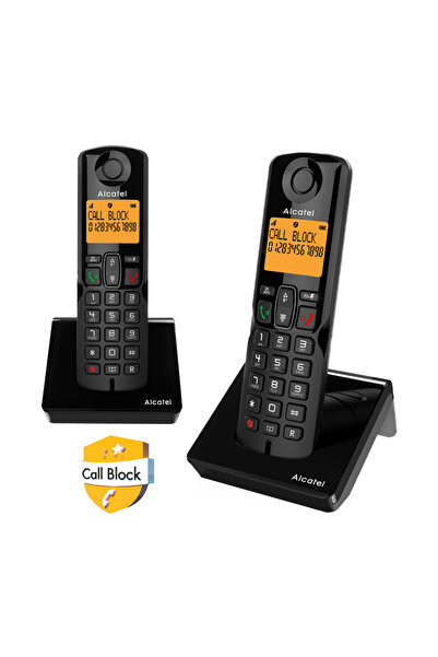 Alcatel Ασύρματο τηλέφωνο με δυνατότητα αποκλεισμού κλήσεων S280 EWE DUO μαύρο