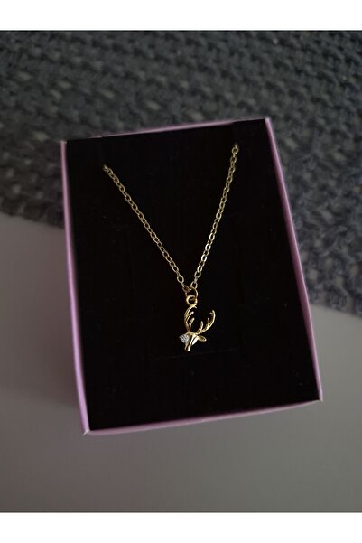 glactuca craft Lucky Deer Steel Chain Necklace Y2K