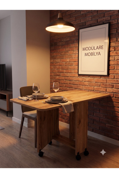 modülare Sanem açılır masa orta sehpa çalışma masası yan sehpa 60x120
