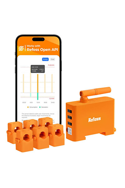 Refoss Интелигентен трифазен електромер EM06P, WiFi мониторинг на енергията, ...