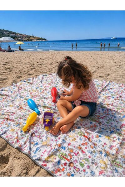 Aşkın Parti Evi Family.150X150 cm Waterproof, Beach/Floor/Table Cover, for Ac...
