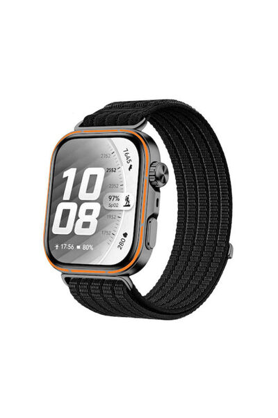 Techsuit Υφασμάτινο Λουράκι Μαύρο (Huawei Watch Fit 5)