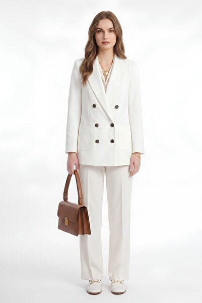 chwain Amara Double-Breasted Blazer Women's Jacket - Stylish Office and Casua...