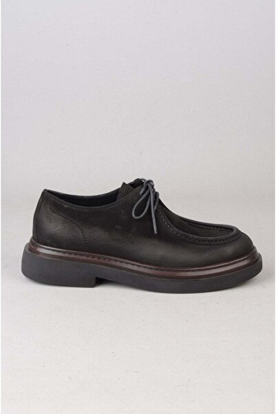 SEÇ KUNDURA Seç Yola Genuine Leather Men's Shoes Black Nubuck