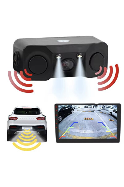 OEM Universal Κάμερα Οπισθοπορείας &amp; Αισθητήρες Παρκαρίσματος 2 σε 1 – Μαύρο