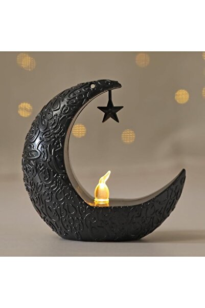 Goodern فوانيس شموع العيد ورمضان، حامل شموع LED صغير على شكل نجمة وهلال لعيد ...