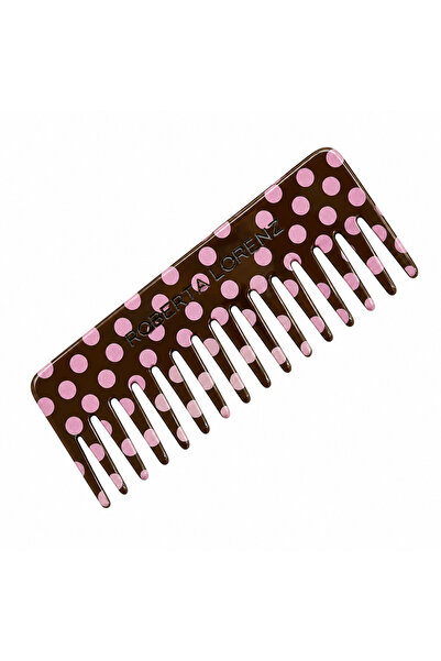 Roberta Lorenz Polka Dot Hair Comb Premium Acetate Wide Tooth Comb 15 cm