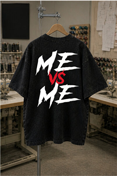 HOFFNUNG Unisex Oversize Vintage Washed Street Style Μόδα του δρόμου Βαμβακερ...