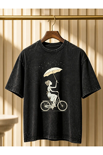 HOFFNUNG Unisex Oversize Vintage Washed Street Style Μόδα του δρόμου Βαμβακερ...