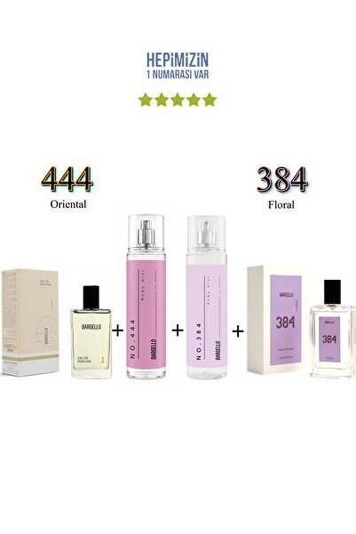 Bargello 444 + 384 Kadın Parfüm Edp 50 ml Oriental/Floral + No: 444 + No: 384...