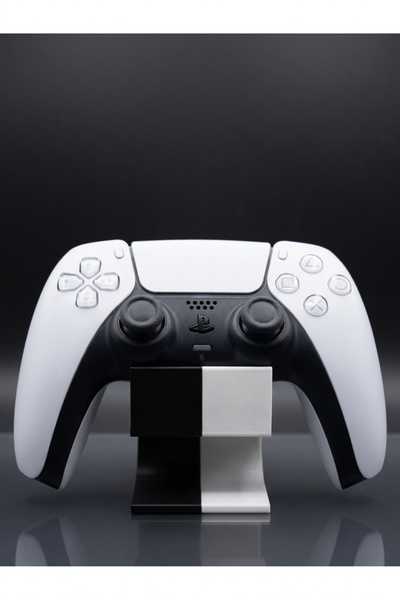 craftopya PS5 Dualsense Uyumlu İkili Kol Standı Siyah Beyaz Masaüstü Oyun Kolu Tutucu