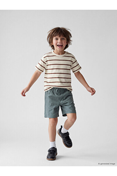 LC Waikiki Two Mt Shop Quality Khaki Plain Standard & Regular Boys' Shorts