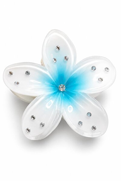 New Obsessions Stone Decorated Hibiscus Flower Latch Buckle