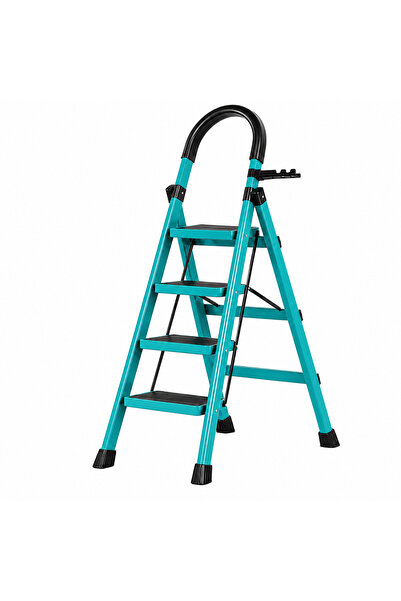 Rovitech Scară pliabilă, 4 trepte, pentru uz casnic, stabilitate, siguranță ș...