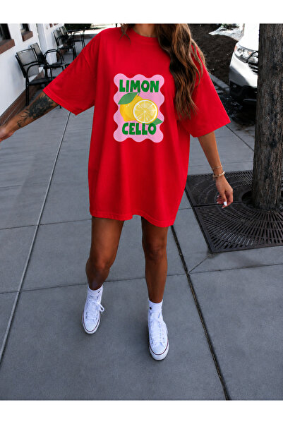 Yetişkin Unisex Baskılı Tişört Oversize
