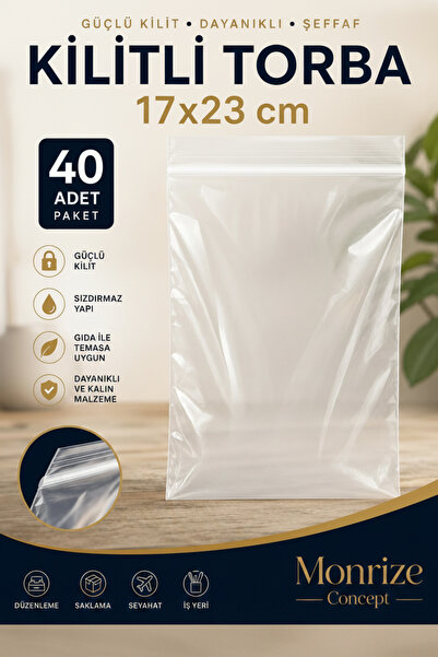 Monrize Concept حقيبة بسحاب مقاس 17×23 سم، عبوة تحتوي على 40 قطعة |   حقيبة ش...