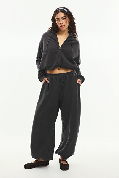Stradivarius Stoper detaylı şardonlu barrel jogger pantolon
