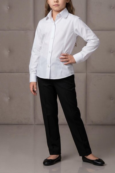 Trend Baby Kids Girl's School Shirt Baby Collar Classic White 3 - 8 Years