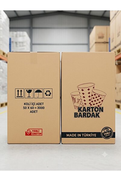 Genel Markalar 3000 ADET KARTON BARDAK 50X60