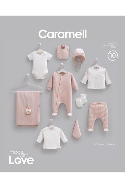 Caramell 100% Cotton Friends Set of 10 0-3 Months 50-56 cm Beige Crml.Ze2557.Bej