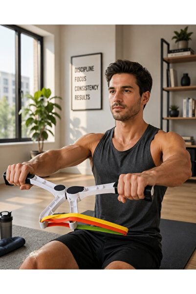 OSKA GLOBAL Upper Body Exercise Equipment with Resistance Bands for Home Fitness