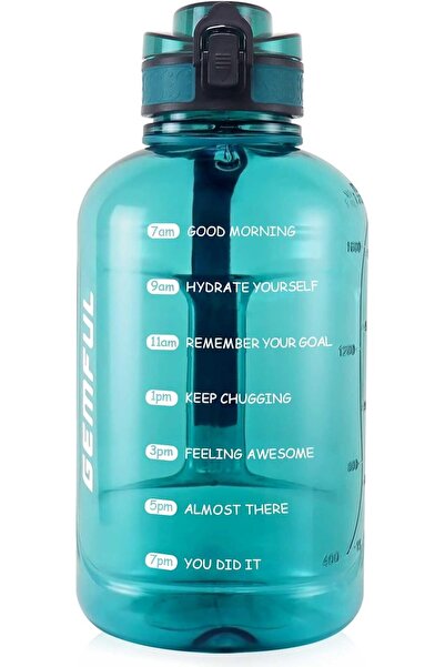 GEMFUL Water Bottle with Handle 2L Wide Mouth Large Sports Jug | Chug Lid for...