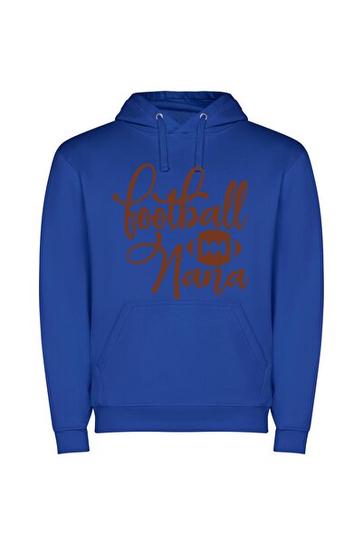 iLovePrints Mama's Gridiron Glory Φούτερ με κουκούλα σε χρώμα Μπλε