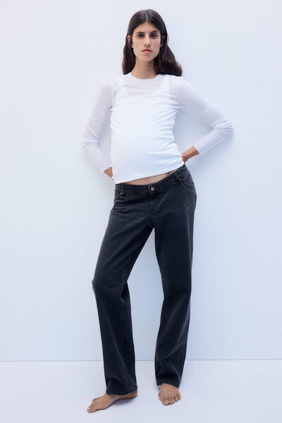 H&M MAMA Straight Low Waist Jeans