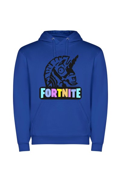 iLovePrints Fortnite Noir Φούτερ με κουκούλα σε χρώμα Μπλε