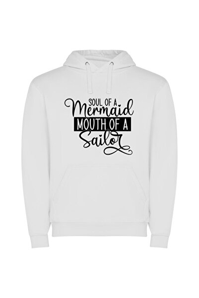 iLovePrints Siren's Sailor Soul Φούτερ με κουκούλα σε χρώμα Λευκό
