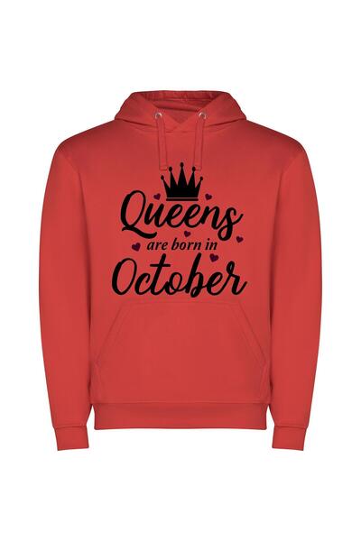 iLovePrints October's Regal Reign Φούτερ με κουκούλα σε χρώμα Κόκκινο