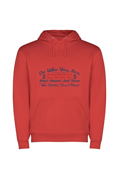 iLovePrints Seuss-inspired Authenticity Φούτερ με κουκούλα σε χρώμα Κόκκινο