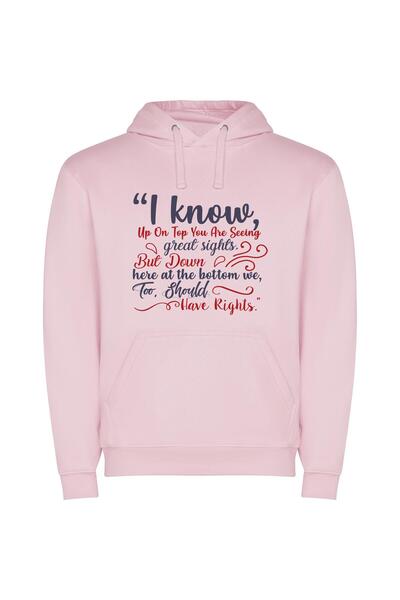iLovePrints Top View, Equal Rights Φούτερ με κουκούλα σε χρώμα Ροζ