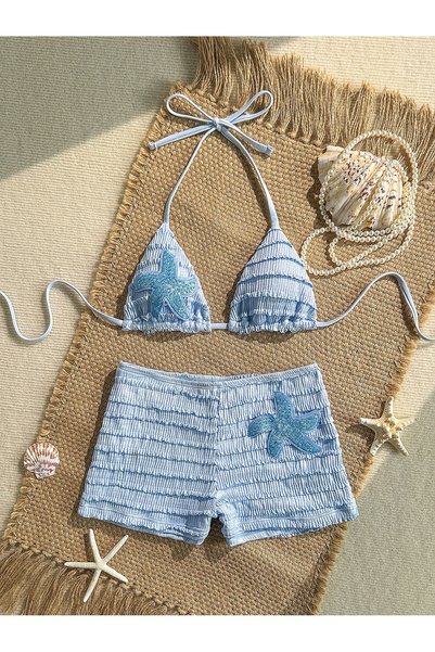 Girlsavm Blue Boxer Model Bikini Set