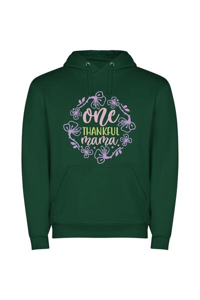 iLovePrints Floral Tribute to Mama Φούτερ με κουκούλα σε χρώμα Πράσινο