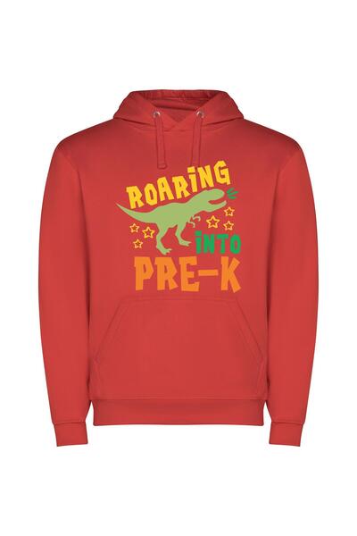 iLovePrints Rex-Inspired Pre-K Roar Φούτερ με κουκούλα σε χρώμα Κόκκινο