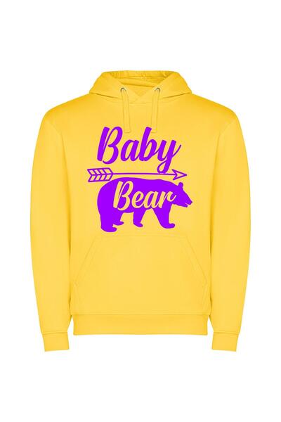 iLovePrints Magical Bear Designs Φούτερ με κουκούλα σε χρώμα Κίτρινο