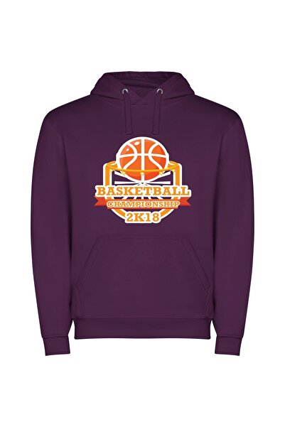iLovePrints Elite Hoops: 8k Championship Φούτερ με κουκούλα σε χρώμα Μωβ
