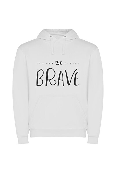 iLovePrints Brave Girl's Magical Art Φούτερ με κουκούλα σε χρώμα Λευκό