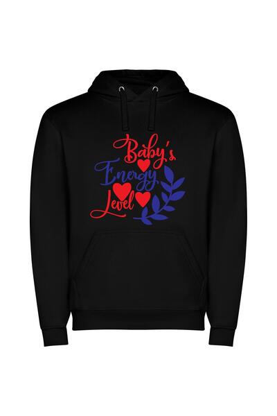 iLovePrints Energetic Blend of Colors Φούτερ με κουκούλα σε χρώμα Μαύρο