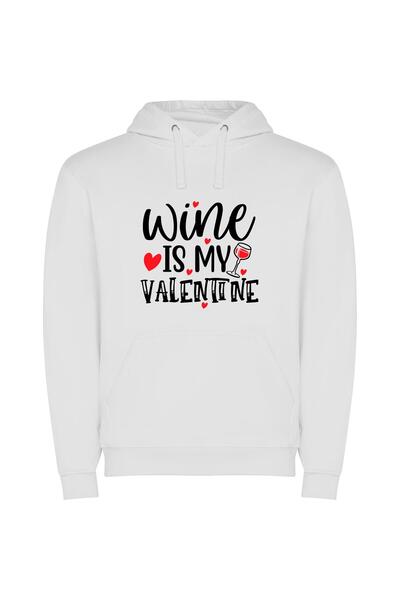 iLovePrints Glamorous Wine Affair Φούτερ με κουκούλα σε χρώμα Λευκό
